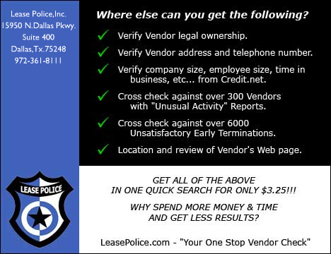 LeasePolice.com - "Your One Stop Vendor Check"