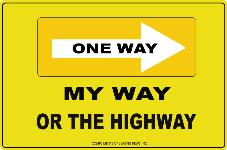my way or the highway